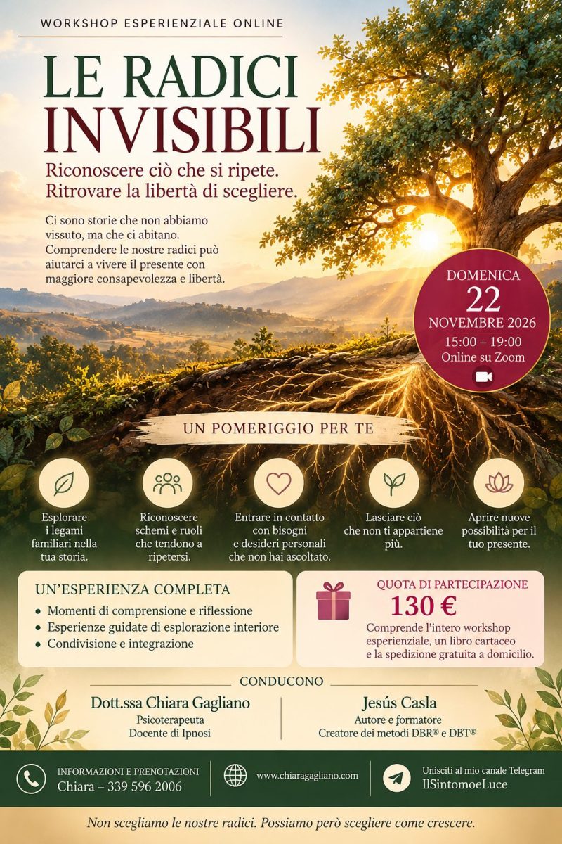 Workshop online 'Le radici invisibili' su Zoom