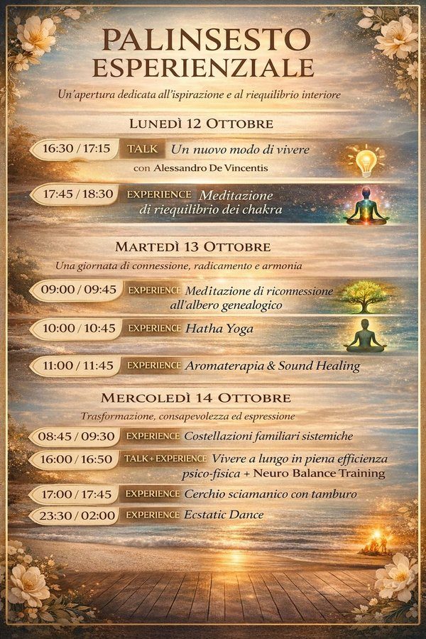 Programma completo delle attività della Crociera Olistica 2026